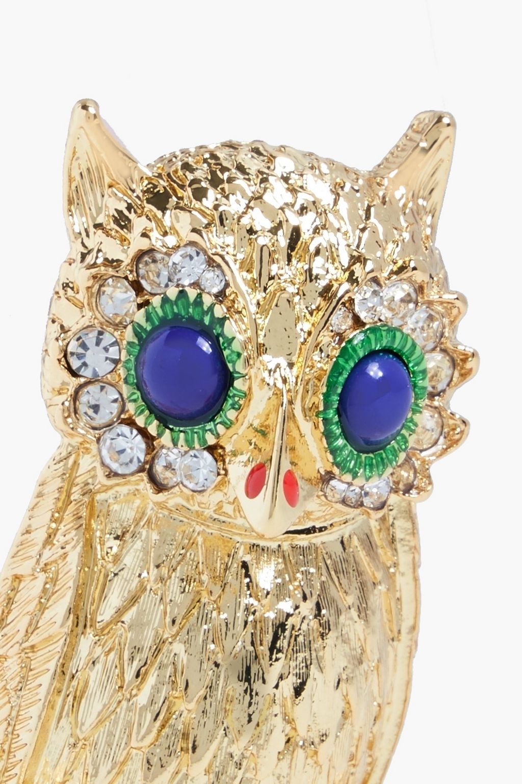 KENNETH JAY LANE Gold-tone, stone and crystal brooch