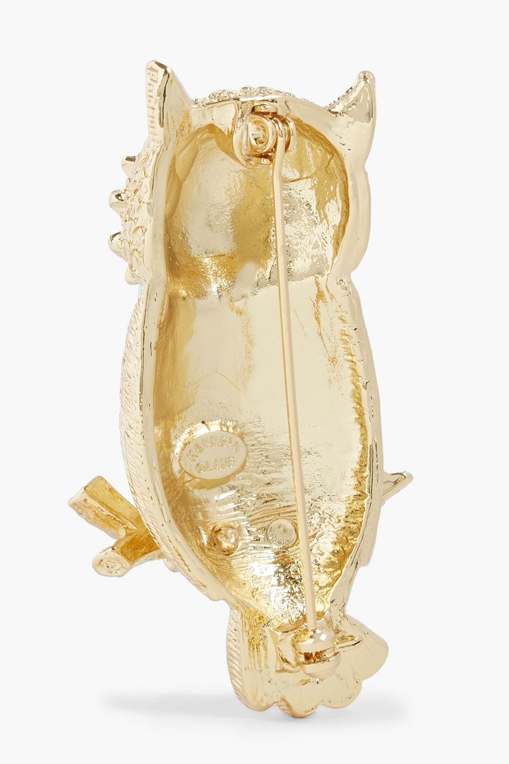 KENNETH JAY LANE Gold-tone, stone and crystal brooch