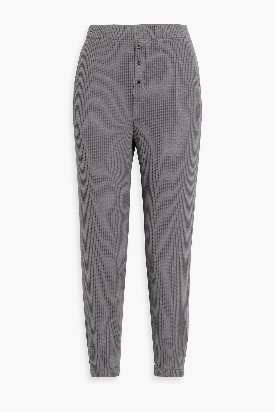 stateside - stretch-supima cotton and micro modal-blend track pants - gray - s