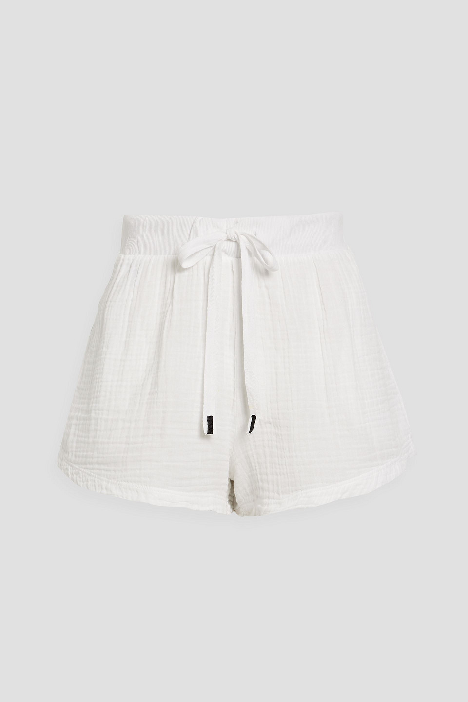 Stateside Cotton-gauze Shorts In White