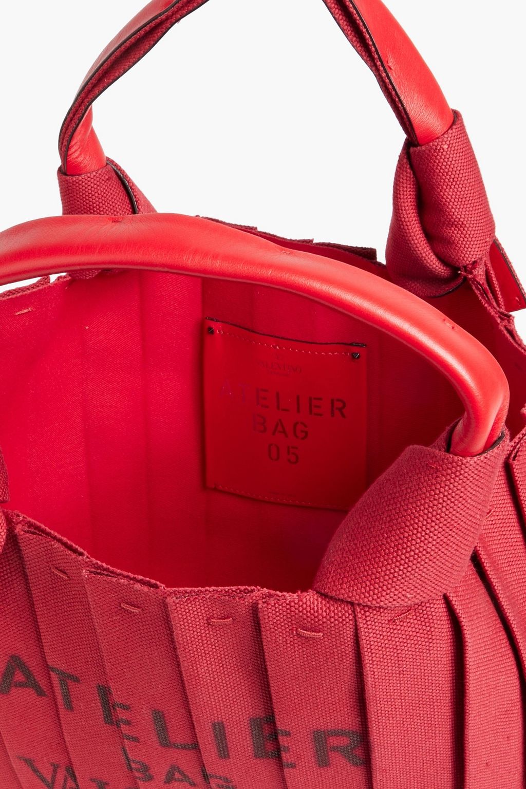 VALENTINO GARAVANI 05 Plissé Edition Atelier printed canvas tote
