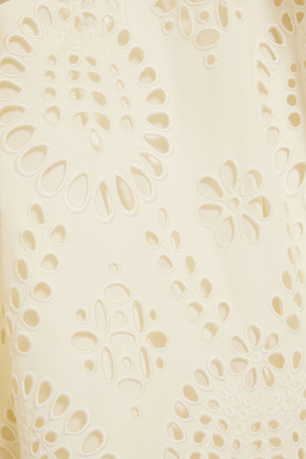 VALENTINO GARAVANI Broderie anglaise crepe midi dress