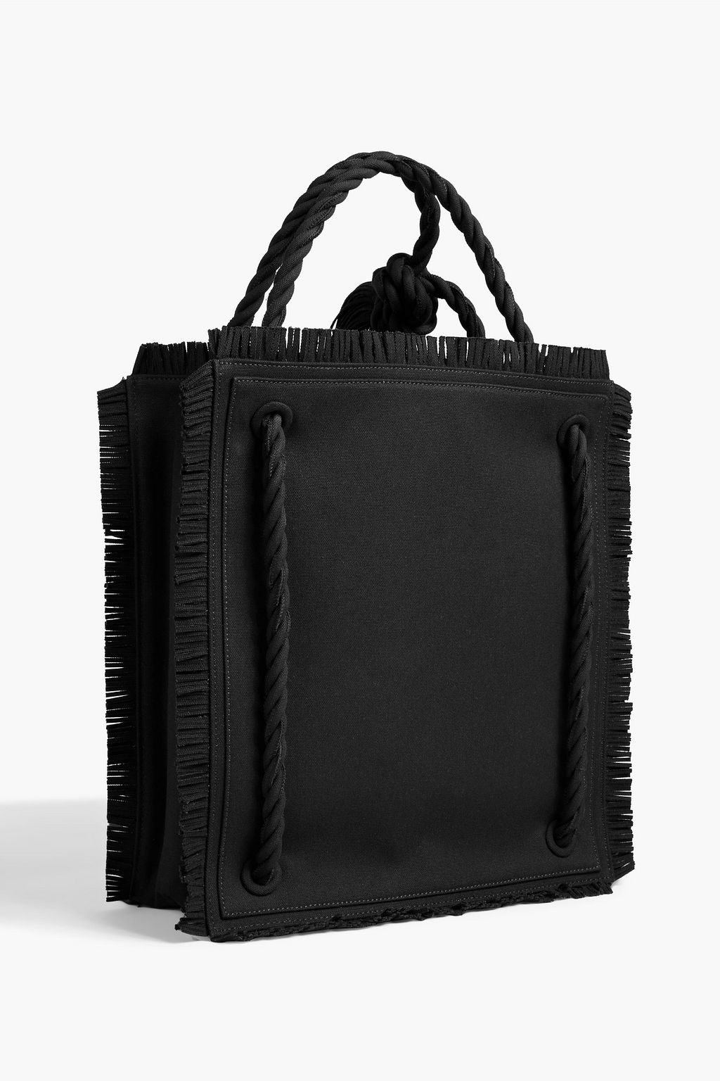 VALENTINO GARAVANI Fringed canvas tote
