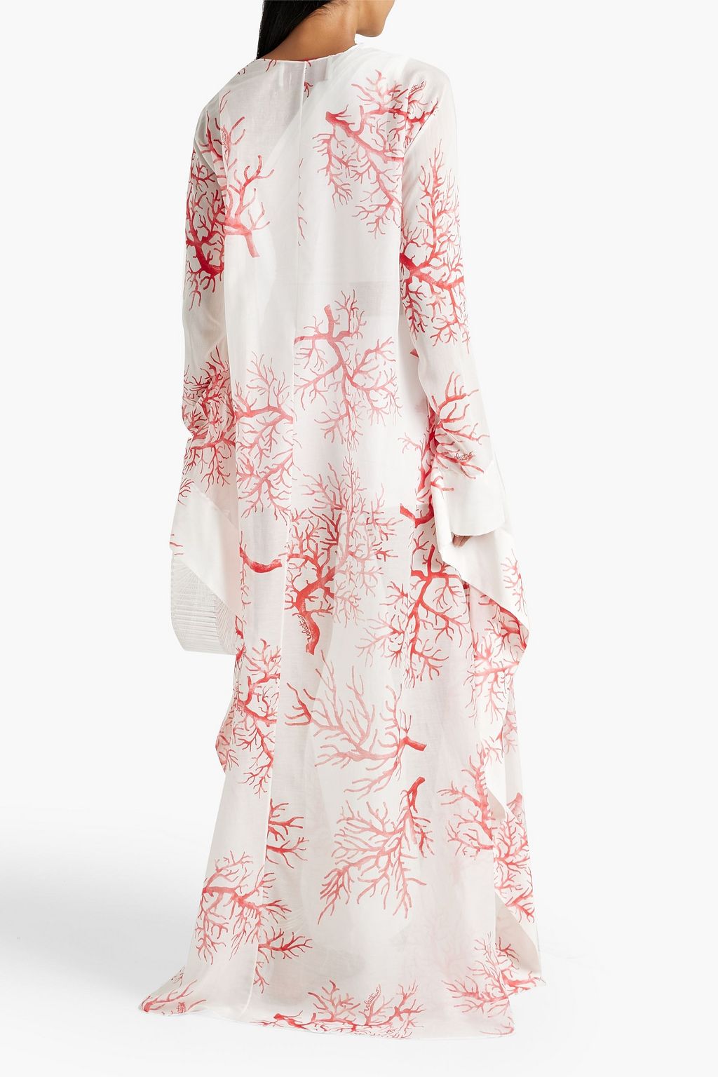VALENTINO GARAVANI Printed cotton and silk-blend voile kimono