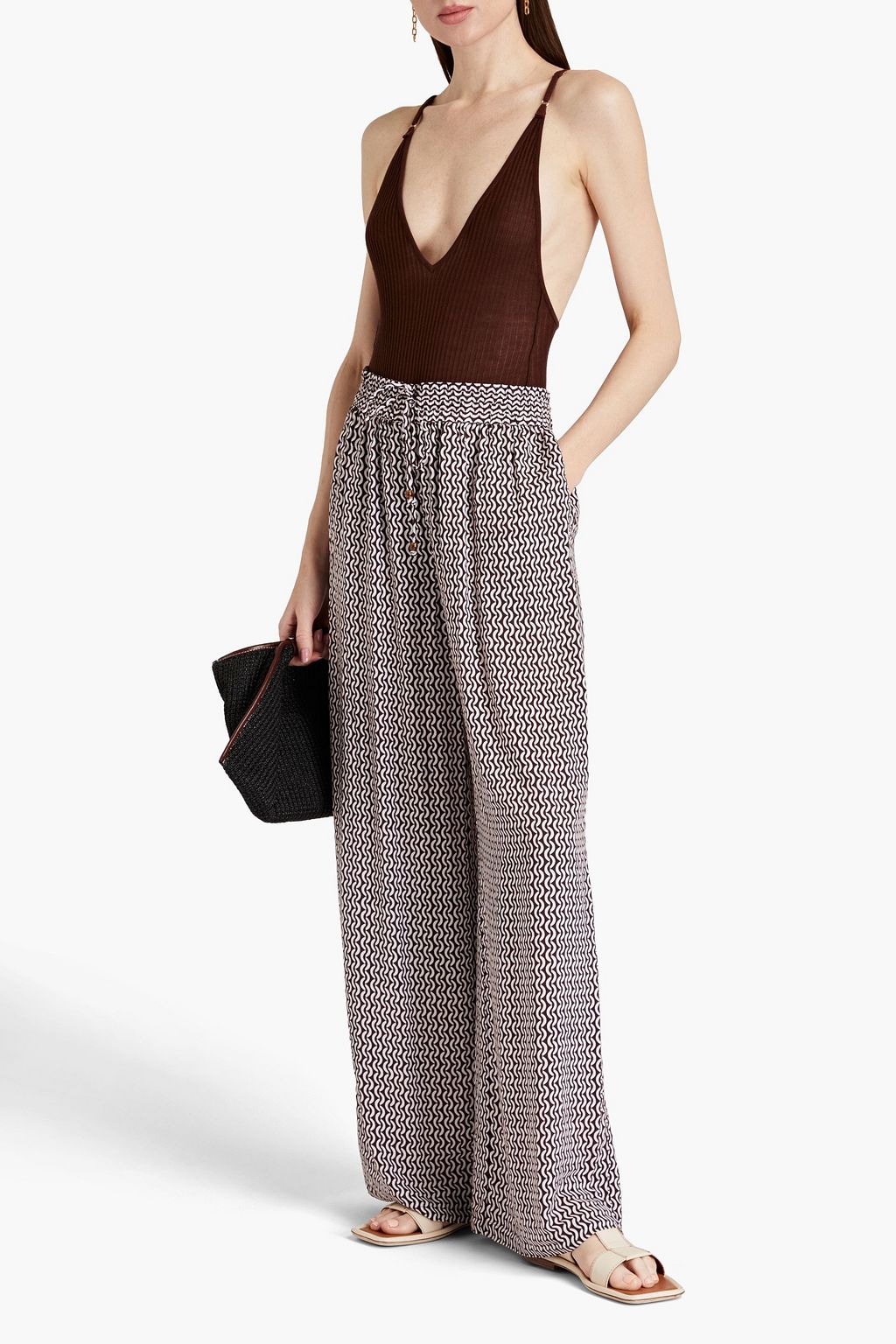 JETS AUSTRALIA BY JESSIKA ALLEN Ipanema Hose mit weitem Bein aus Webstoff mit Print