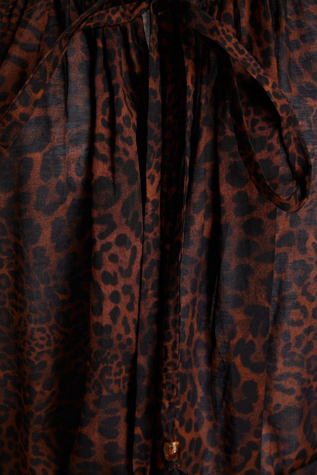 JETS AUSTRALIA BY JESSIKA ALLEN Gathered leopard-print cotton dress