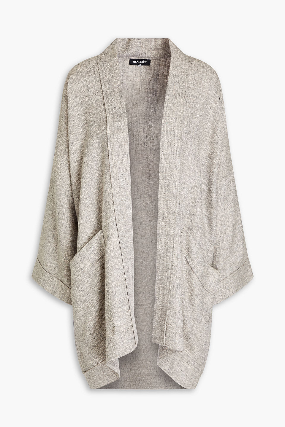 Eskandar Slub alpaca-blend kimono