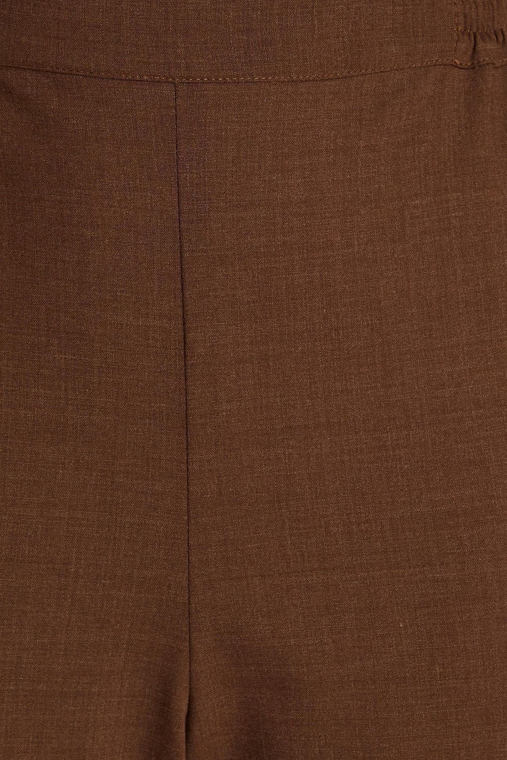 ESKANDAR メランジストレッチウール ワイドレッグパンツ