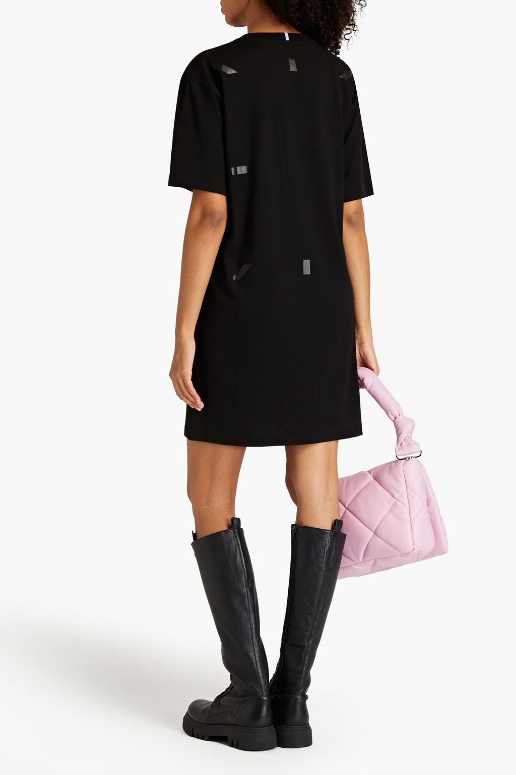MCQ ALEXANDER MCQUEEN Logo-appliquéd cotton-jersey mini dress