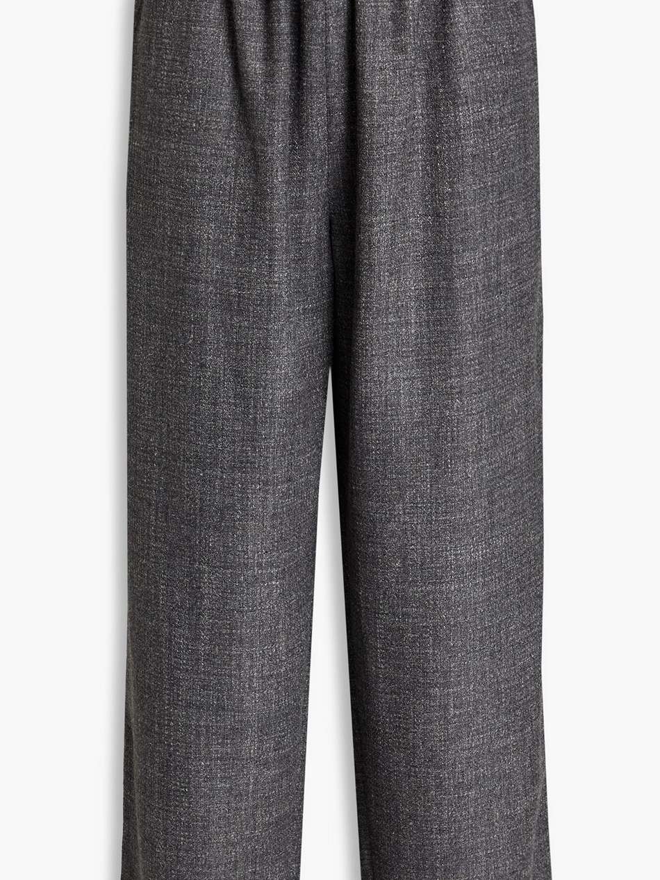 mélange alpaca-blend wide-leg pants