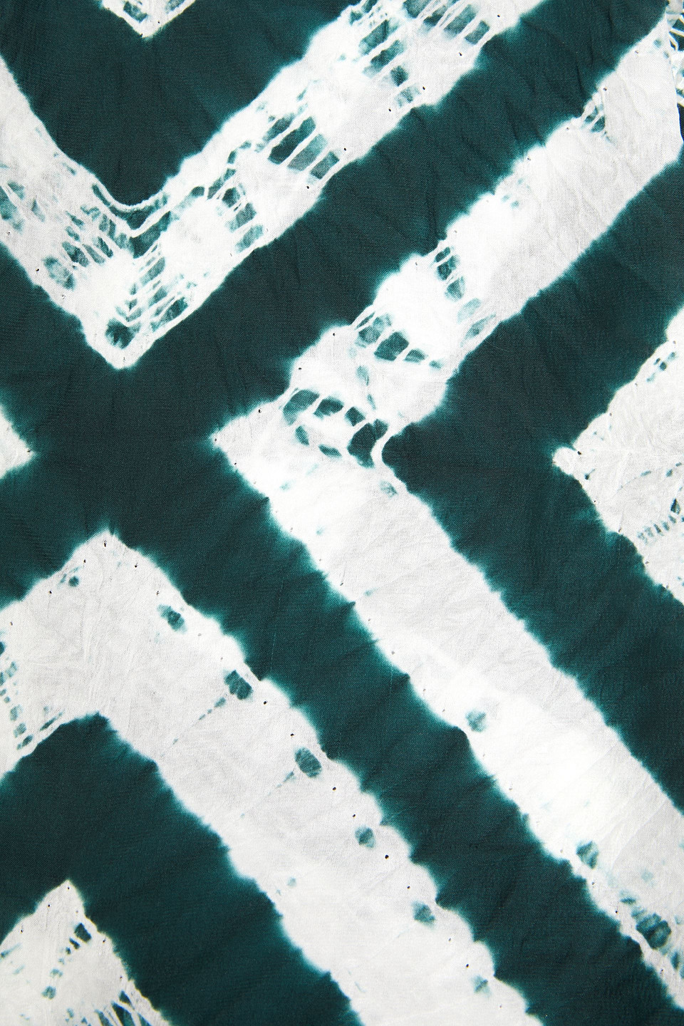 Shop Eskandar Tie-dyed Silk Scarf In Forest Green