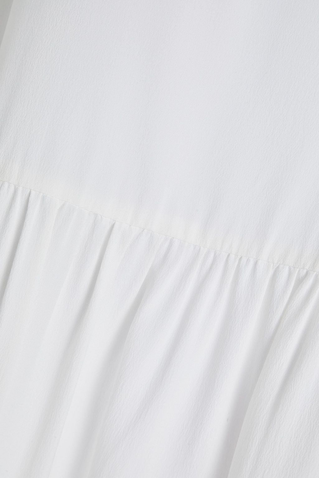 ESKANDAR Gathered silk crepe de chine tunic