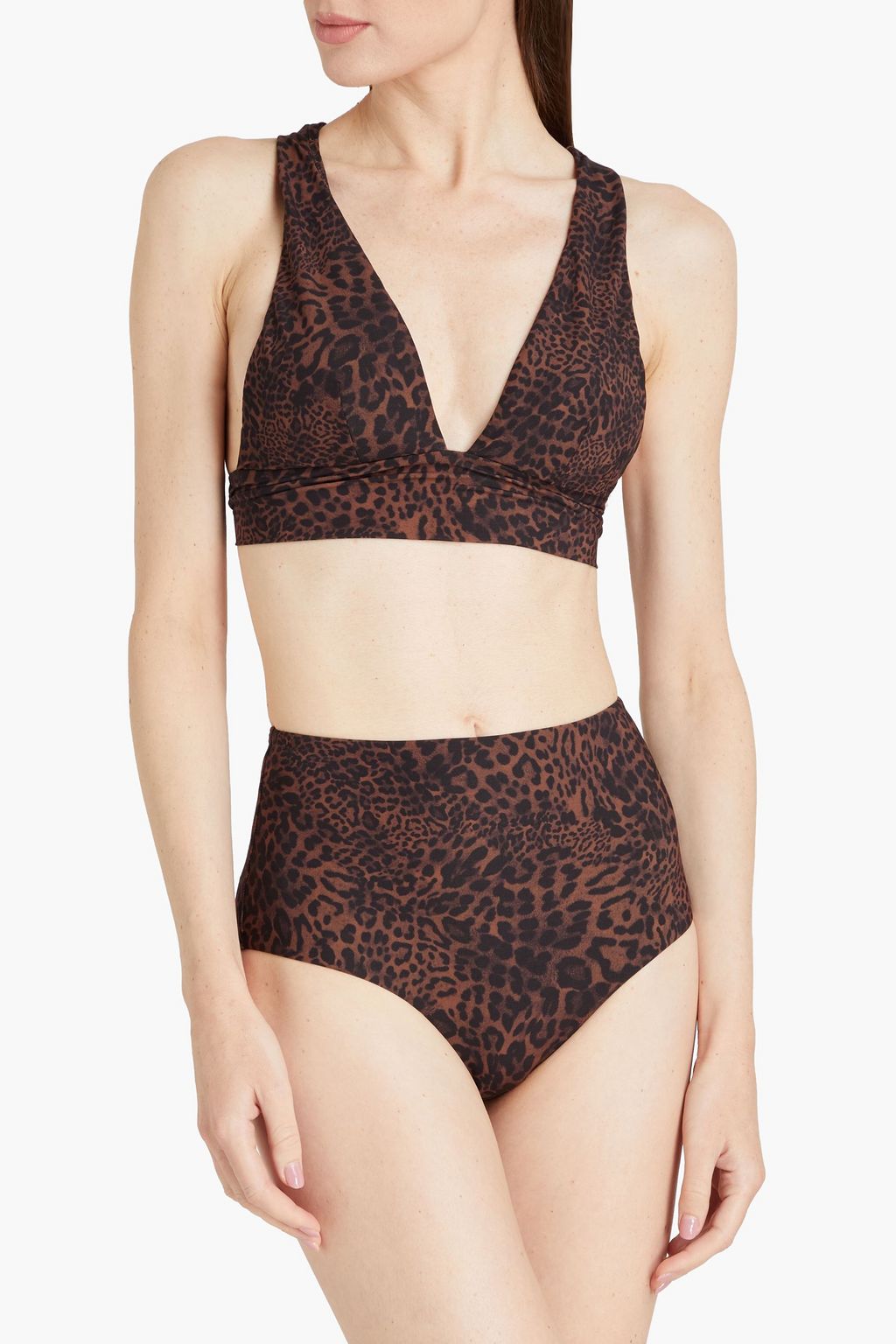 JETS AUSTRALIA BY JESSIKA ALLEN Leopard-print high-rise bikini briefs