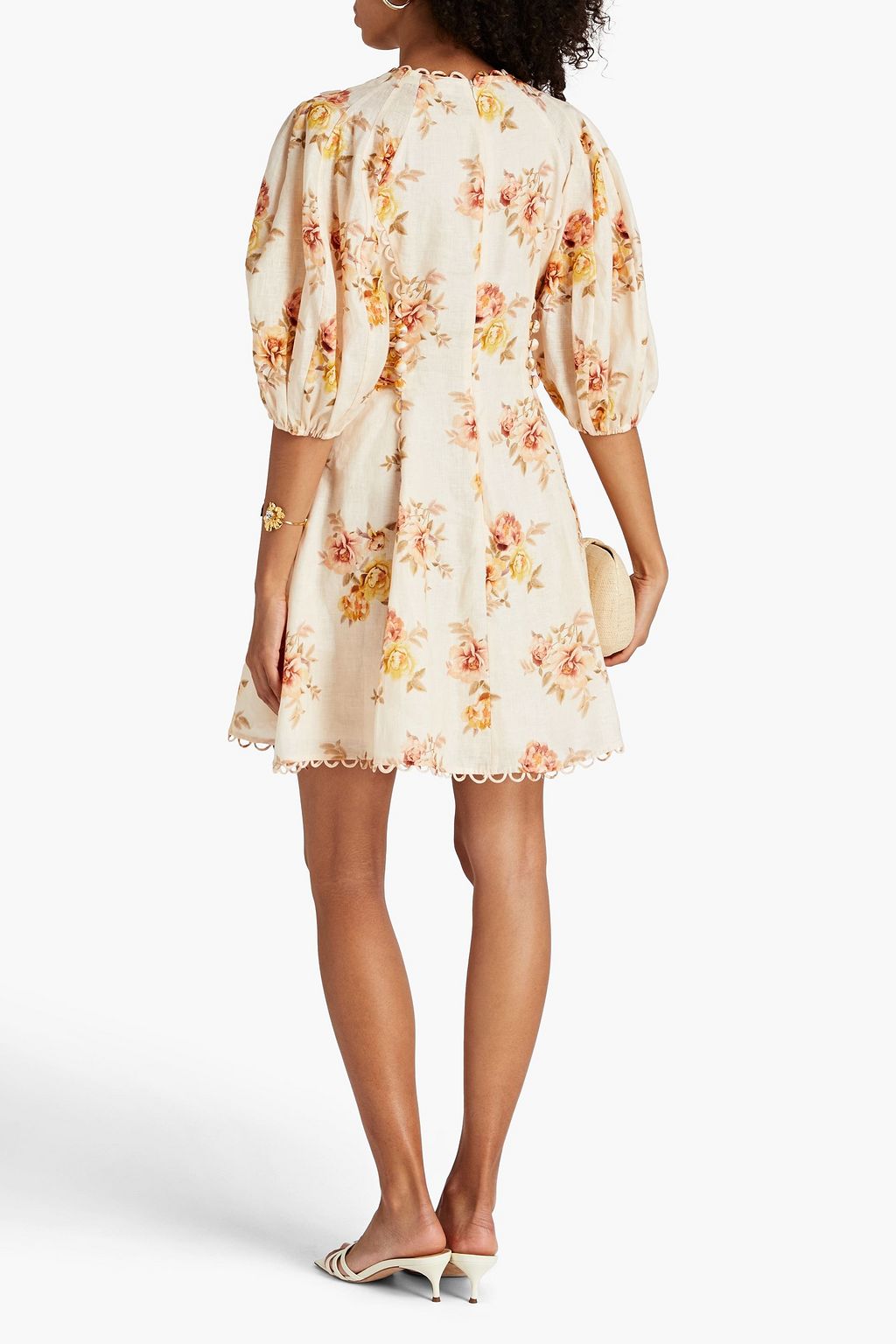 ZIMMERMANN Floral-print linen mini dress