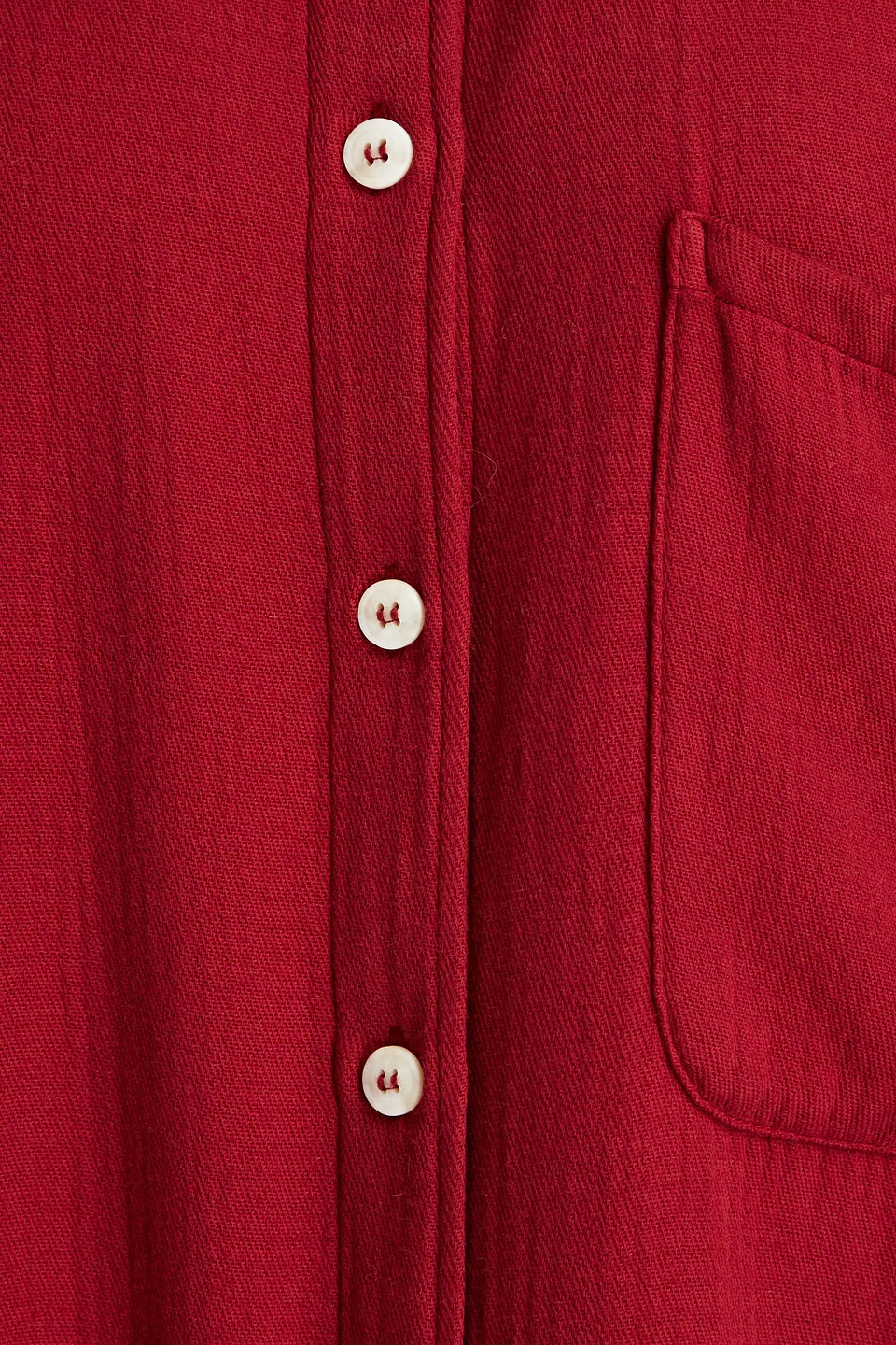 Shop American Vintage Oversized Cotton-blend Shirt In Claret