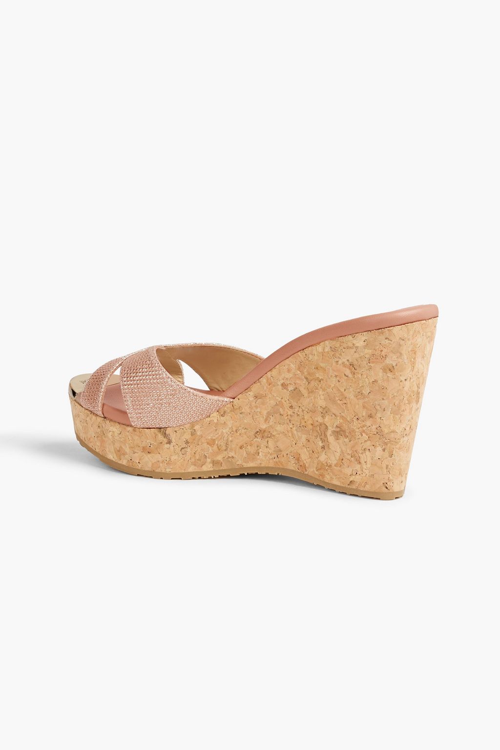 JIMMY CHOO Pandora Plateau-Wedges aus Webstoff mit Metallic-Effekt