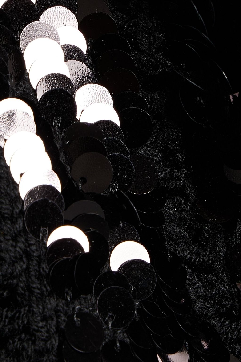 VALENTINO GARAVANI Sequined pointelle-knit wool sweater