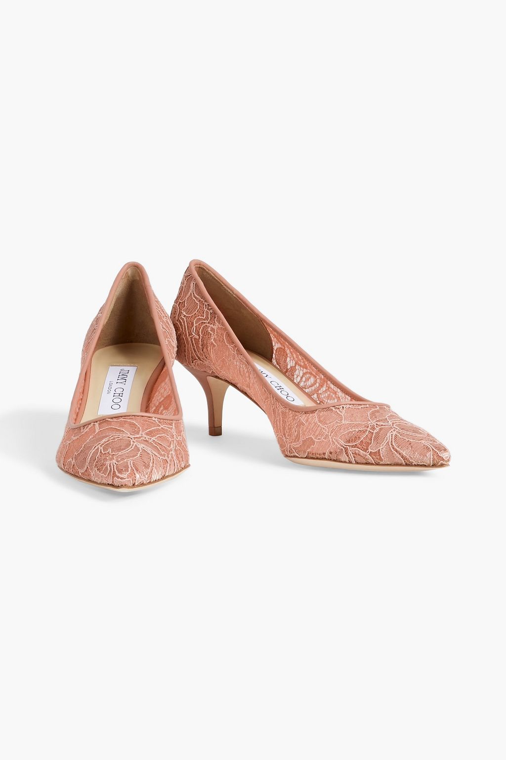 JIMMY CHOO Aza corded lace pumps