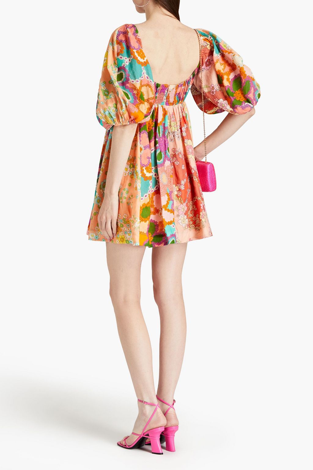 ZIMMERMANN Floral-print linen mini dress