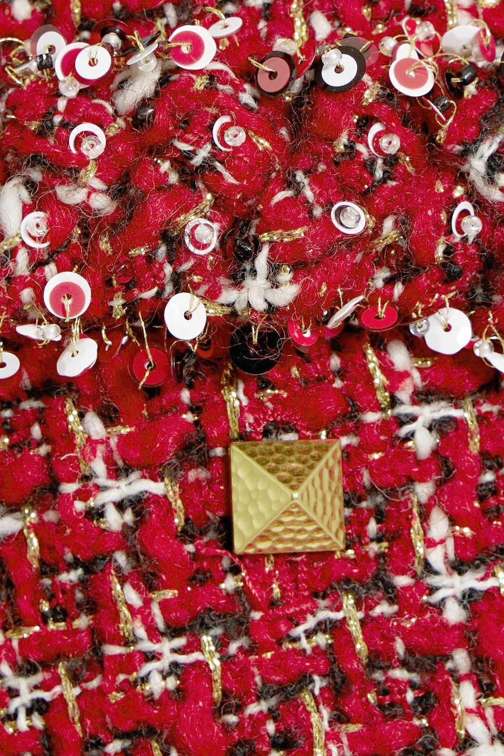 VALENTINO GARAVANI ウール混ブークレツイード ショートパンツ スカート風 メタリック