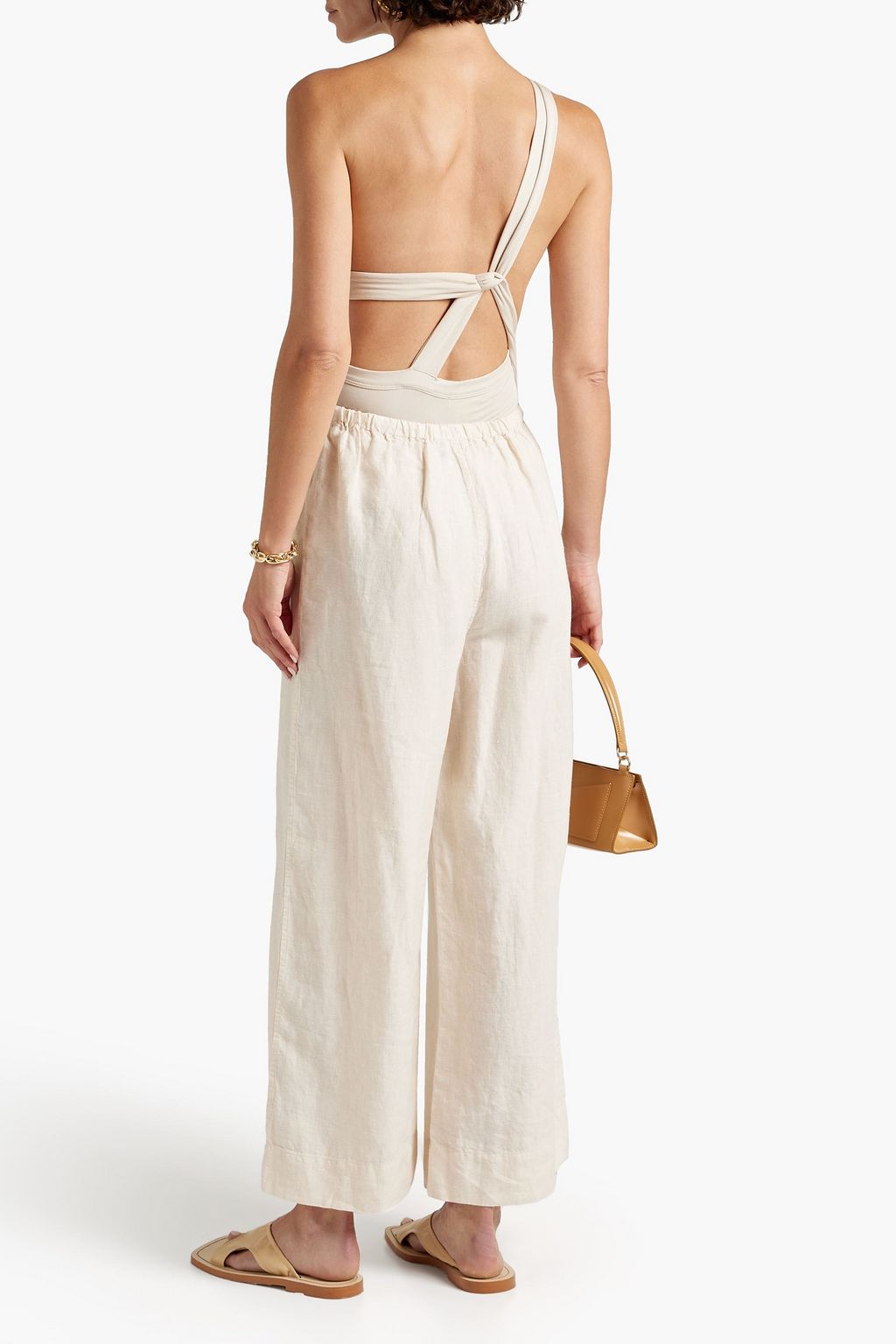 THE LINE BY K Aisling one-shoulder cutout stretch-Micro Modal jersey bodysuit