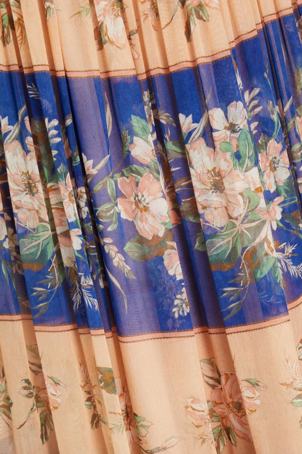 ZIMMERMANN Gathered floral-print cotton and silk-blend voile maxi dress