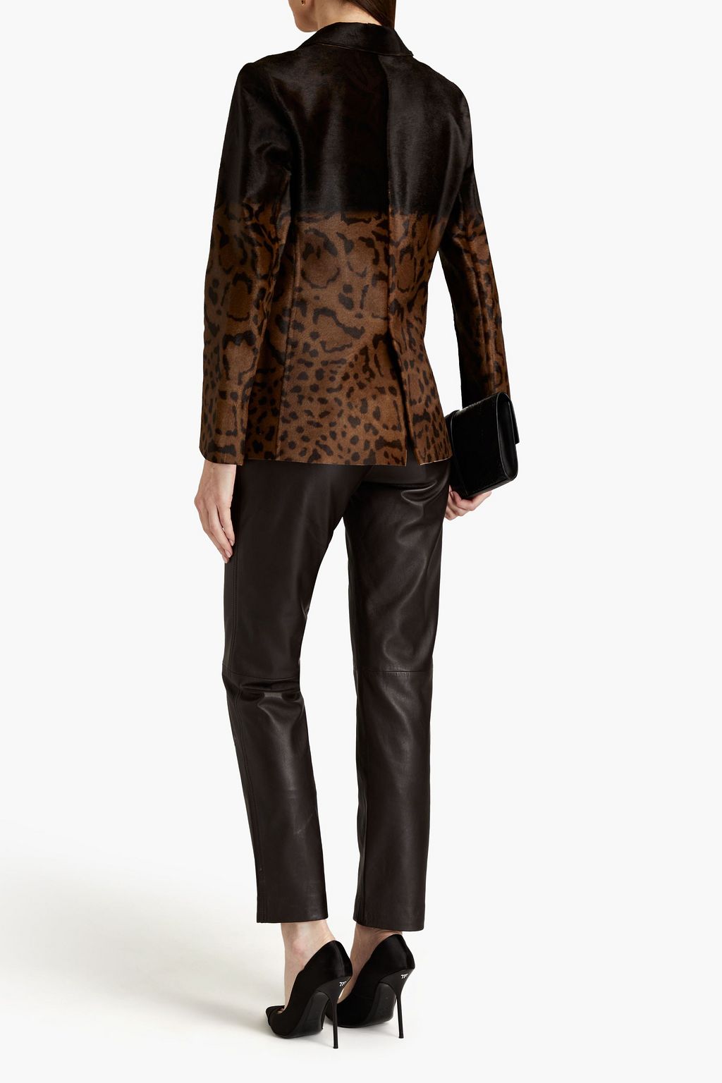 FERRAGAMO Leopard-print calf hair blazer