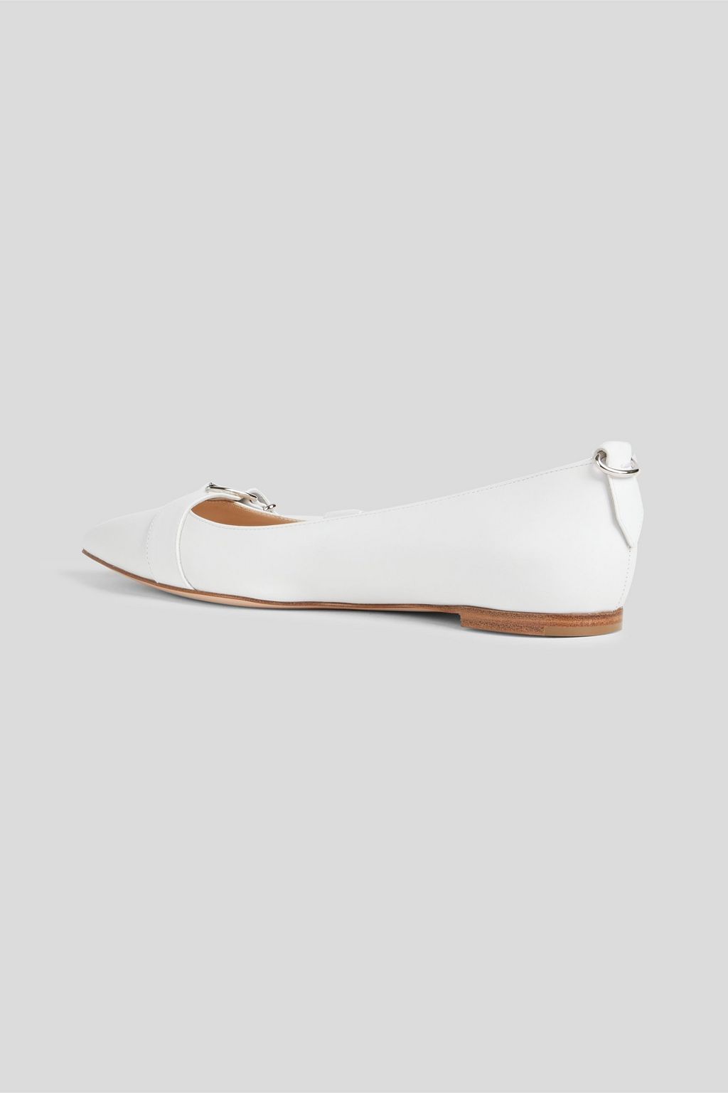 GIANVITO ROSSI Clash 05 buckled leather point-toe flats
