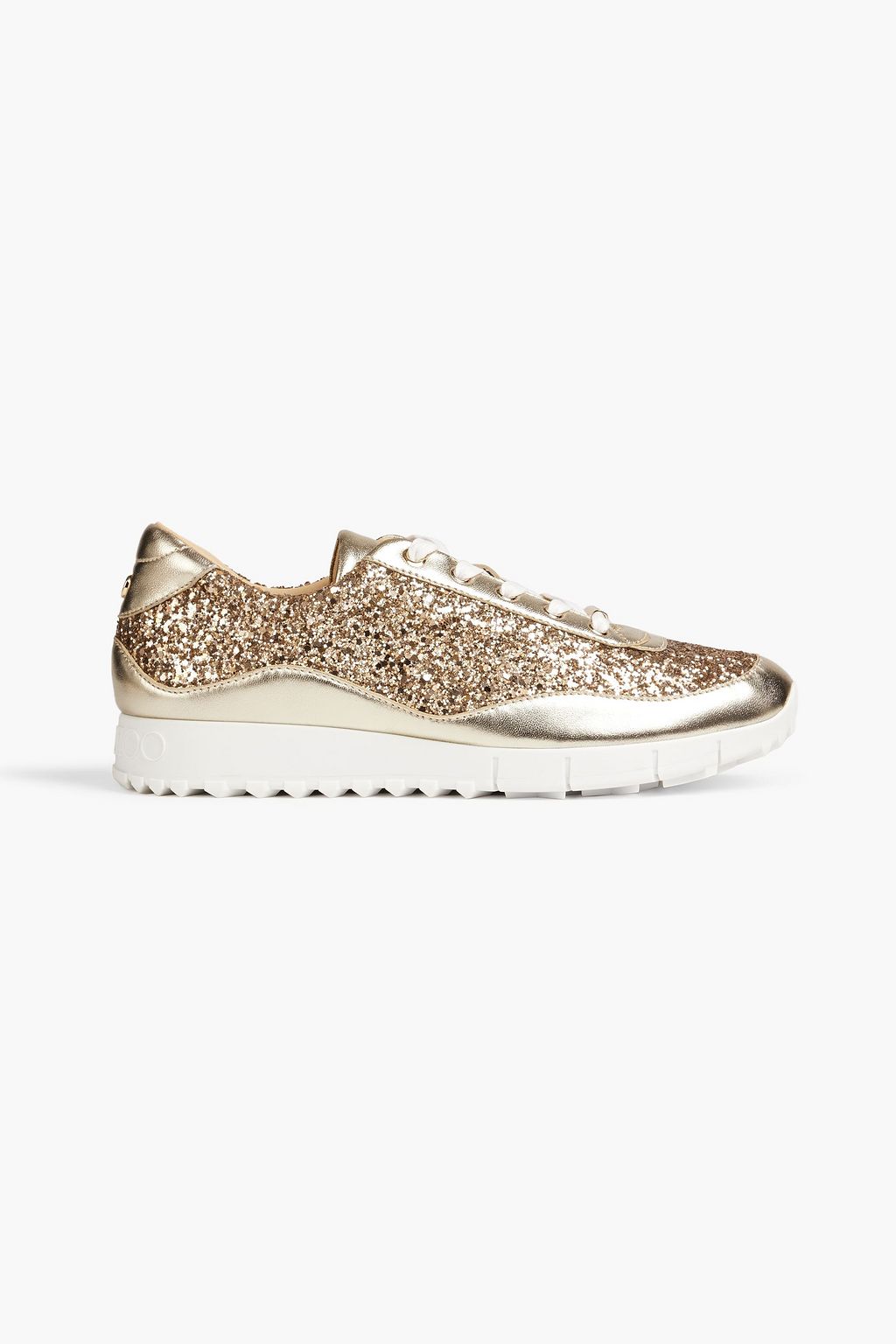 JIMMY CHOO Monza glittered metallic sneakers Sale up to off | THE