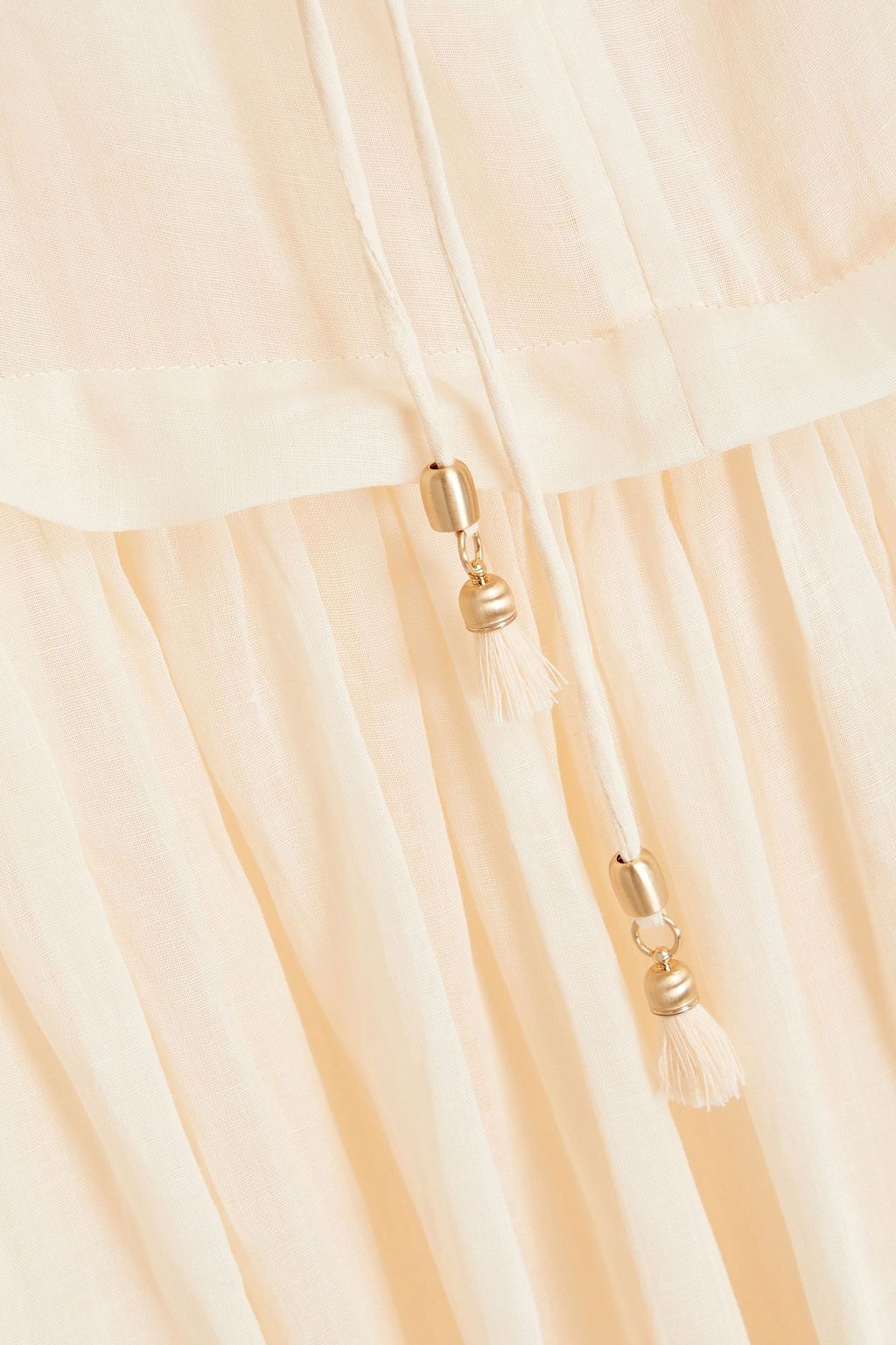 ZIMMERMANN Tiered ramie-gauze maxi dress