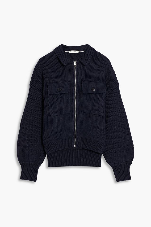 Wallace ribbed cotton bomber jacket