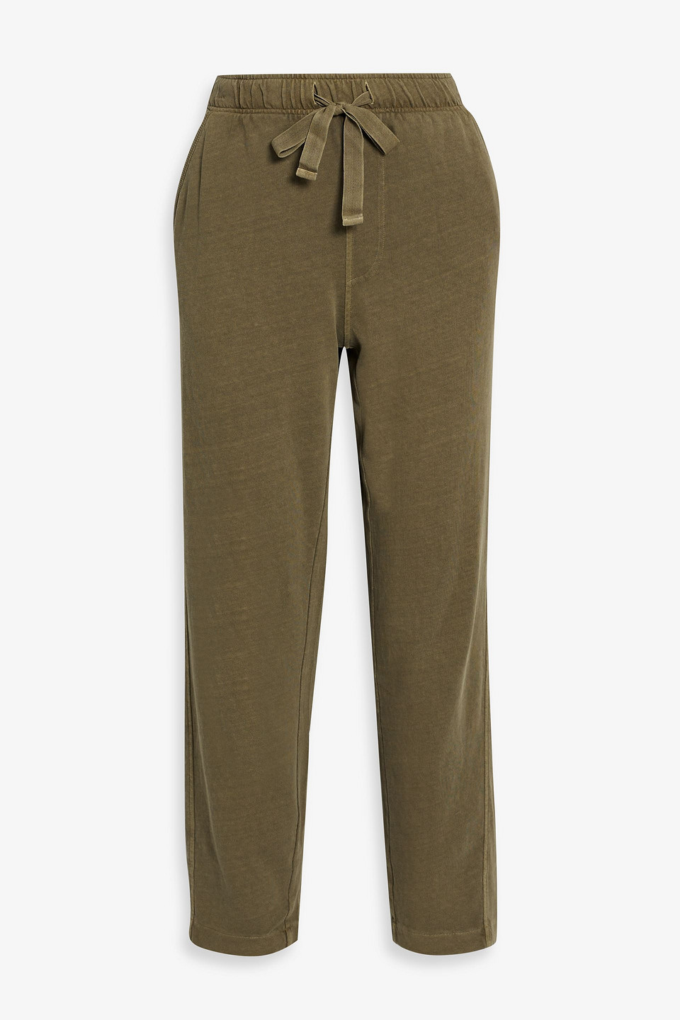 Alex Mill Cotton-blend Jersey Track Trousers In Army Green