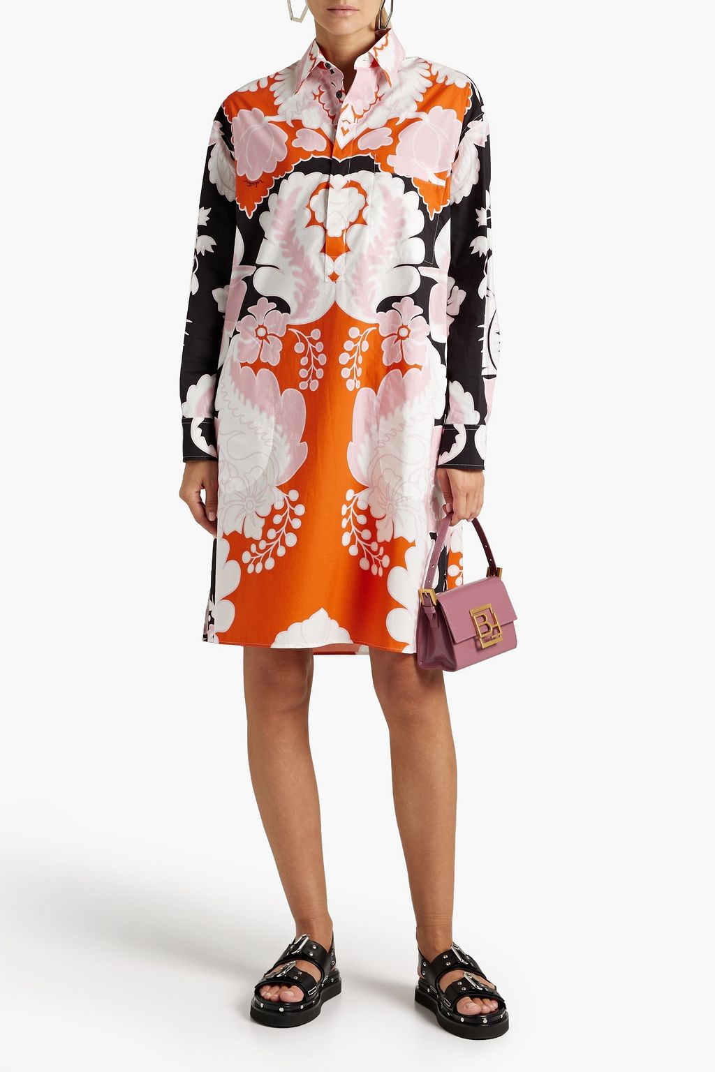 VALENTINO GARAVANI Printed cotton-poplin shirt dress