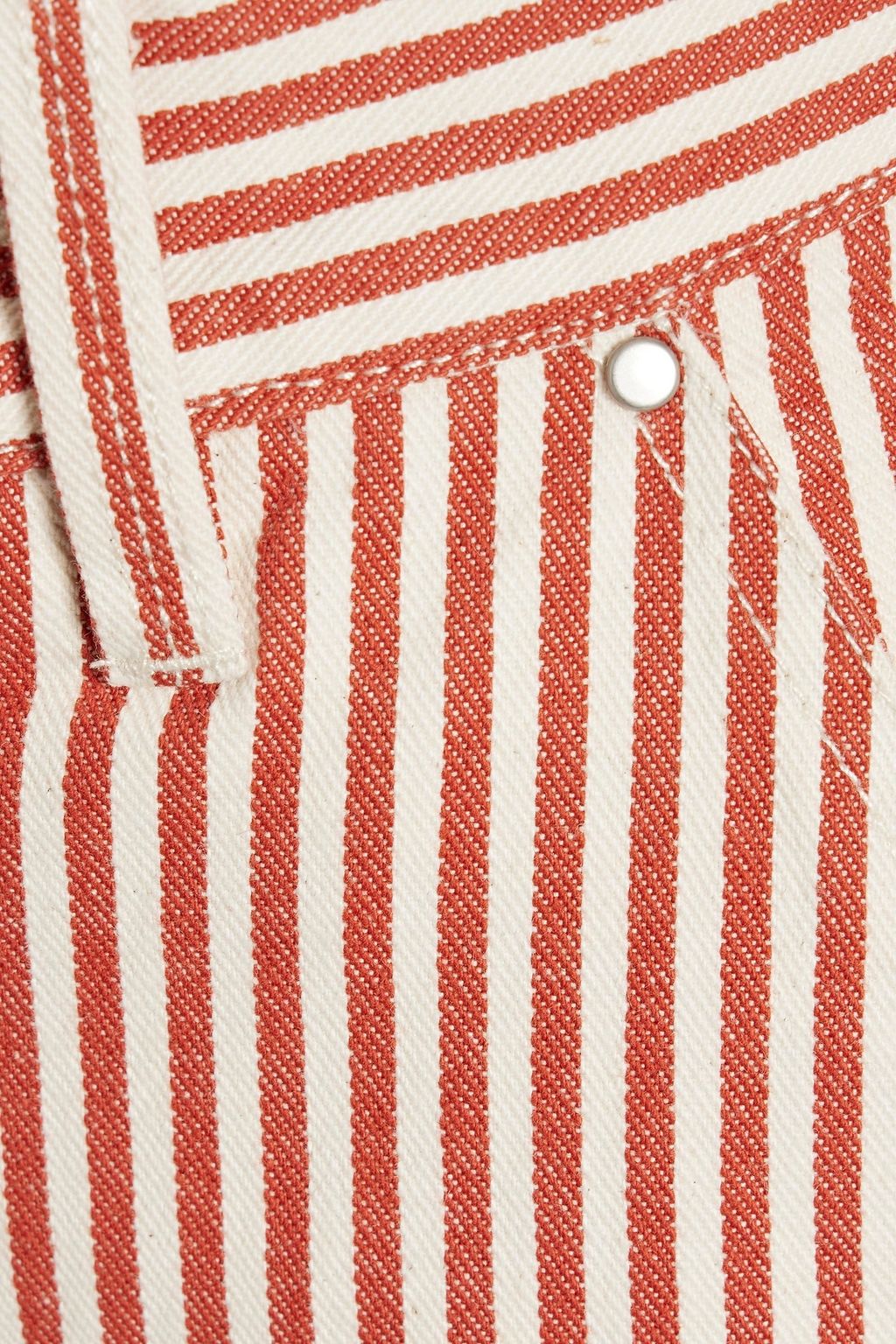ALEX MILL Striped high-rise straight-leg jeans