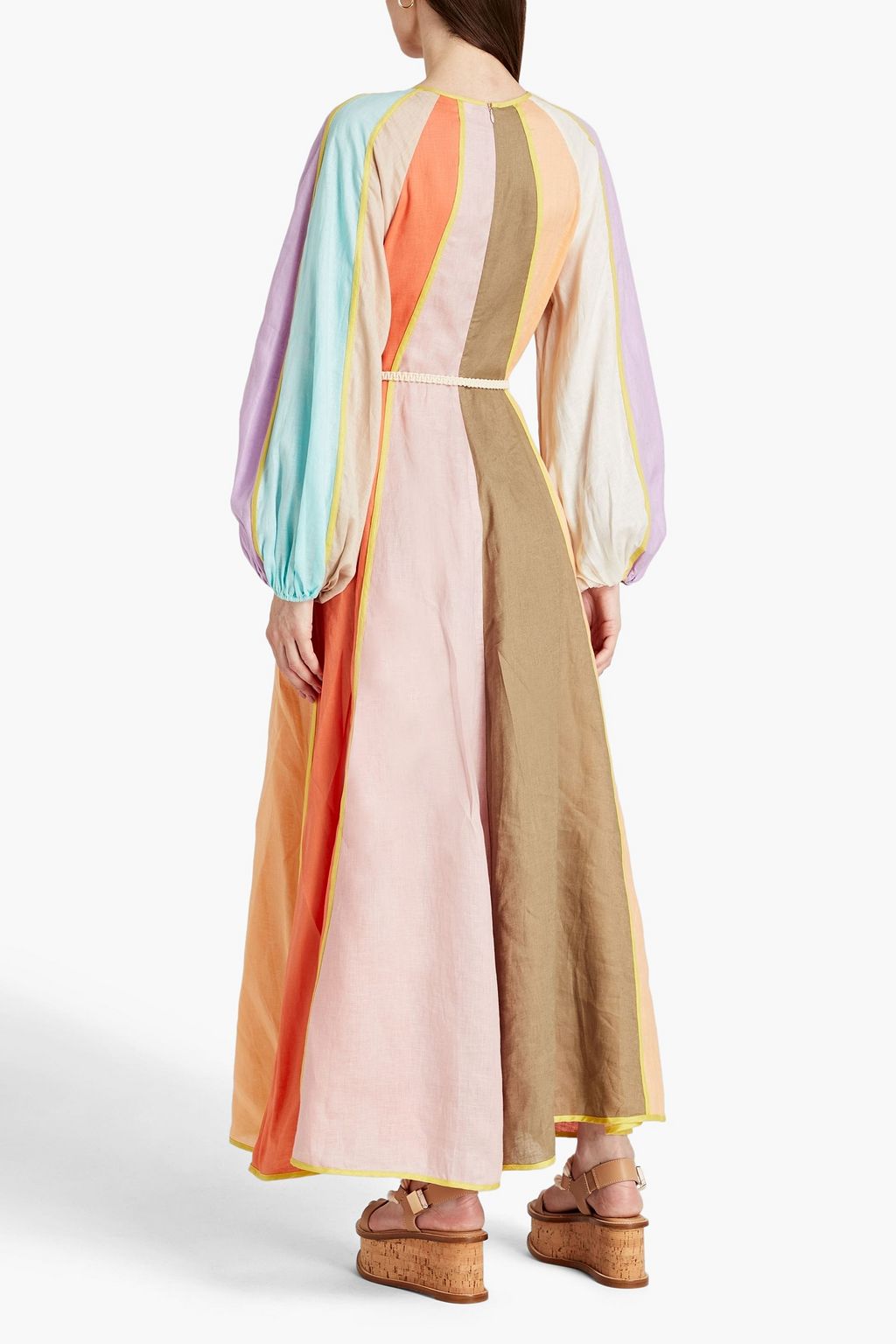 ZIMMERMANN Paneled linen maxi dress
