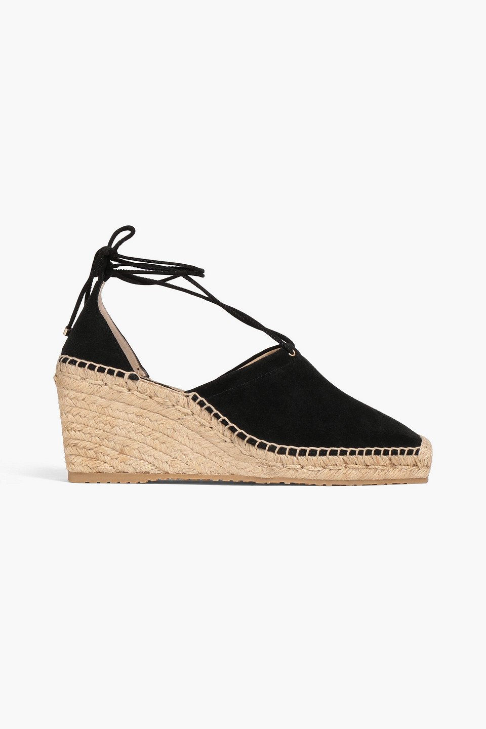 Jimmy Choo Crosta Suede Wedge Espadrilles In Black ModeSens