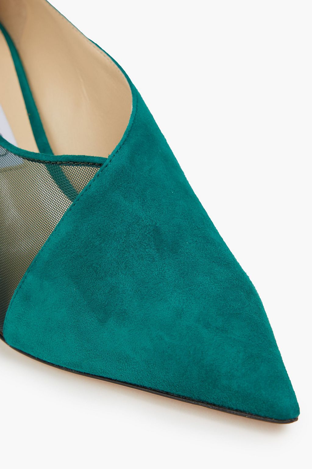 JIMMY CHOO Suede and mesh pumps