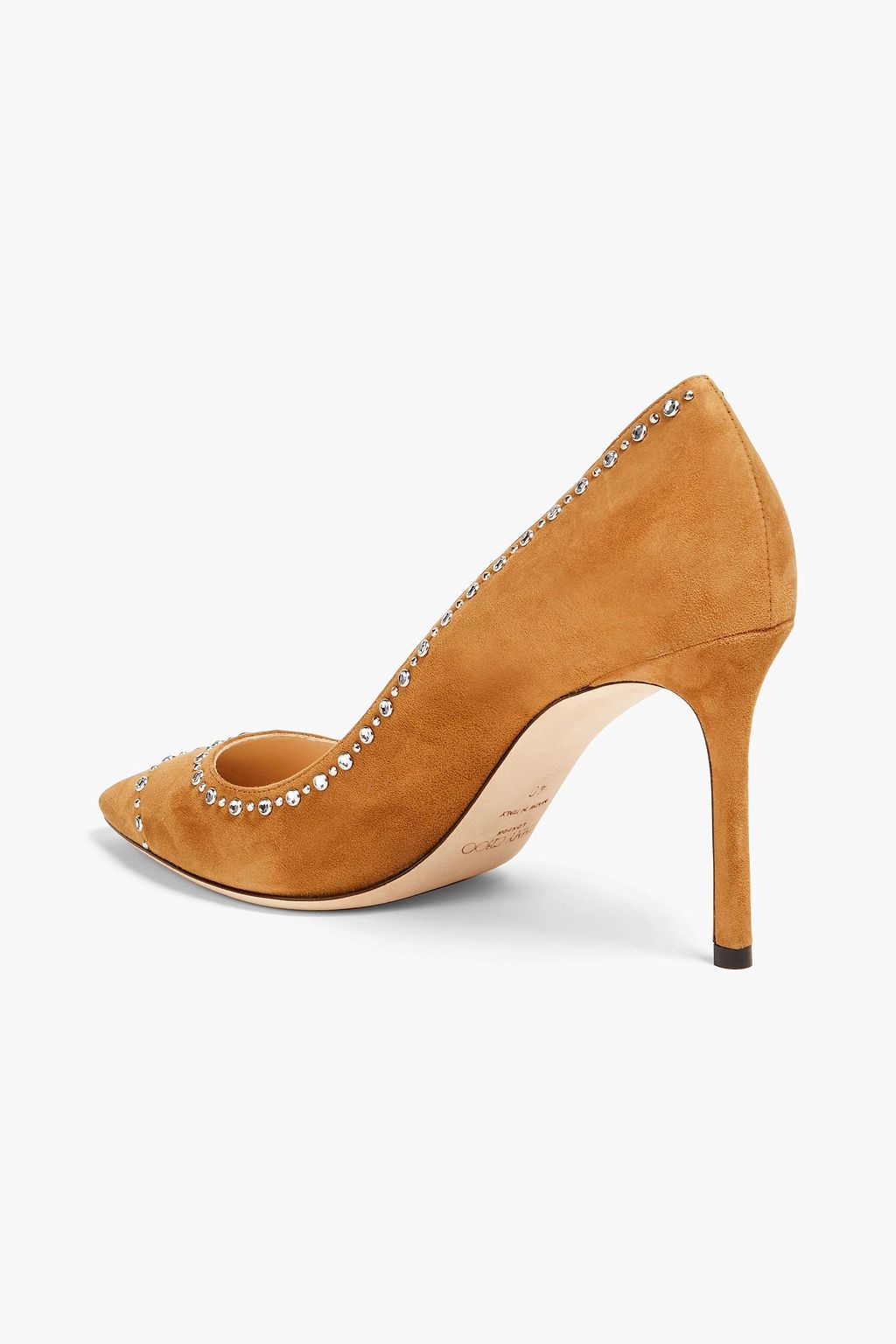 JIMMY CHOO Romy 85 Pumps aus Veloursleder mit Verzierung