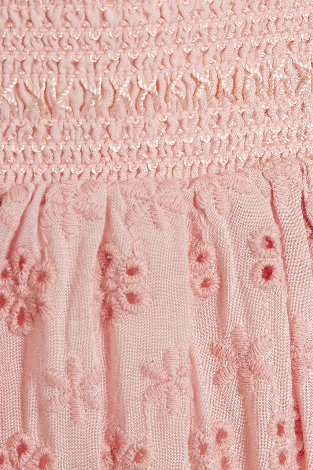 ALICE + OLIVIA Bethie tiered broderie anglaise mini skirt