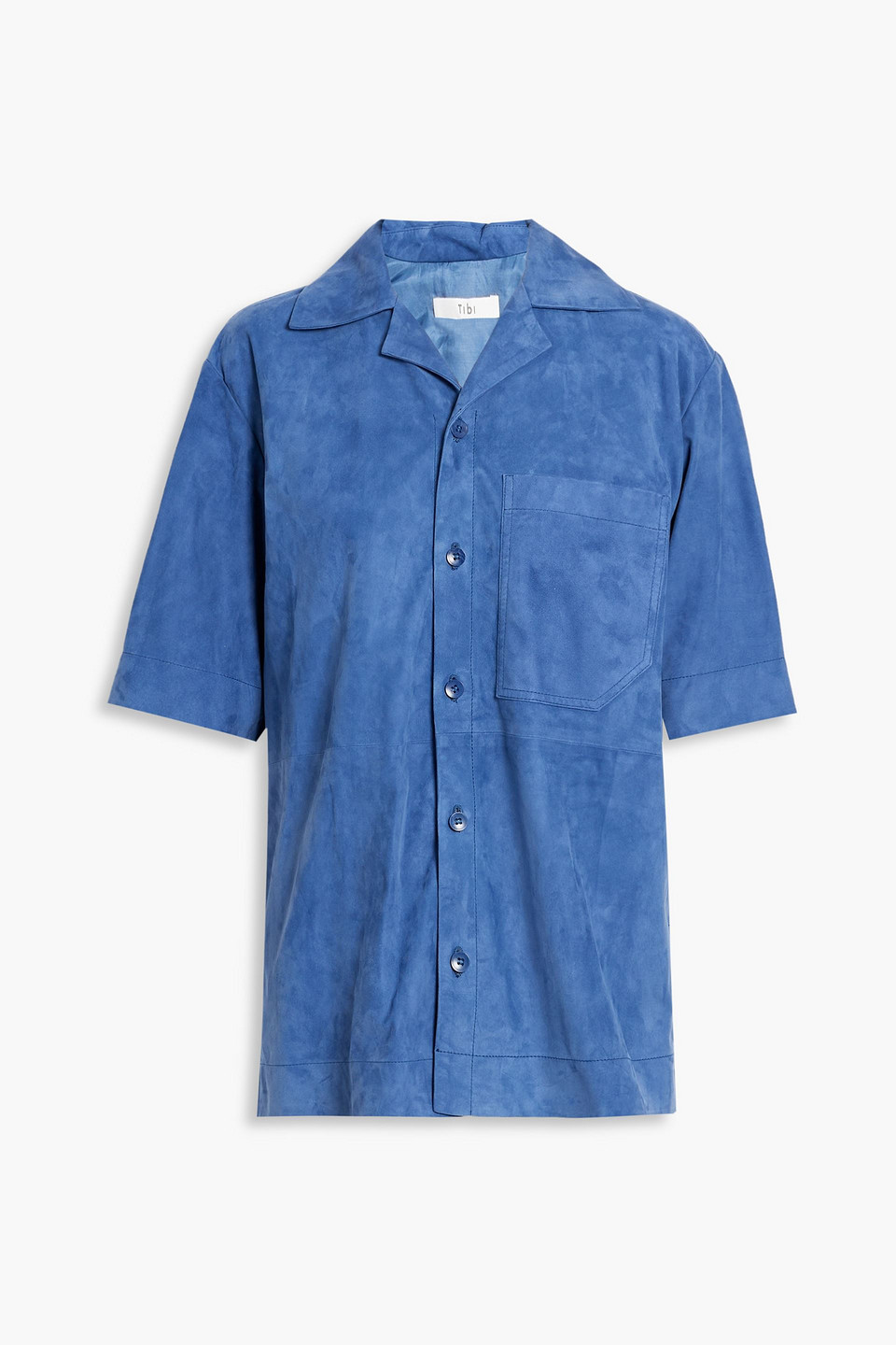 Tibi Suede Shirt In Blue