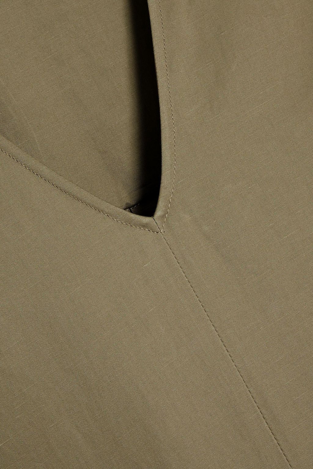 TIBI Cotton and linen-blend sateen top
