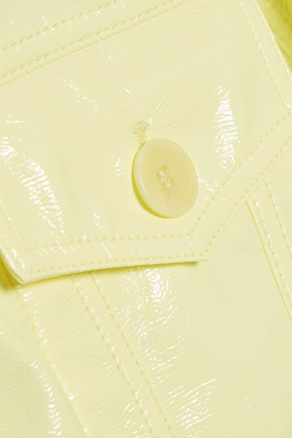 TIBI Oversized faux patent-leather jacket