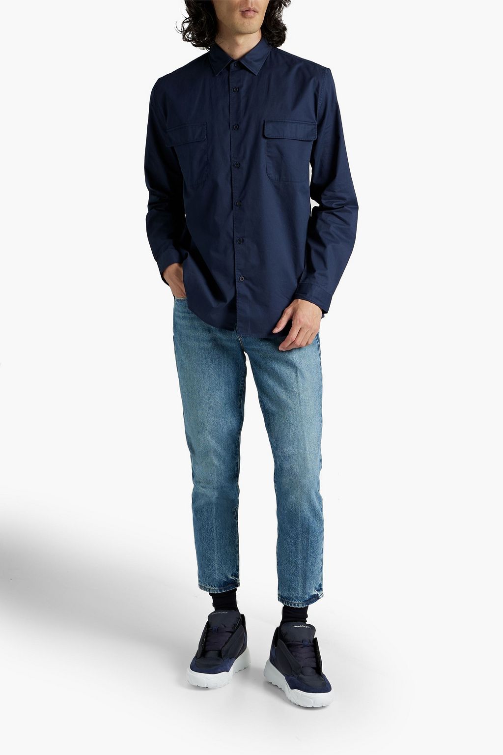 SUNSPEL Cotton-twill shirt