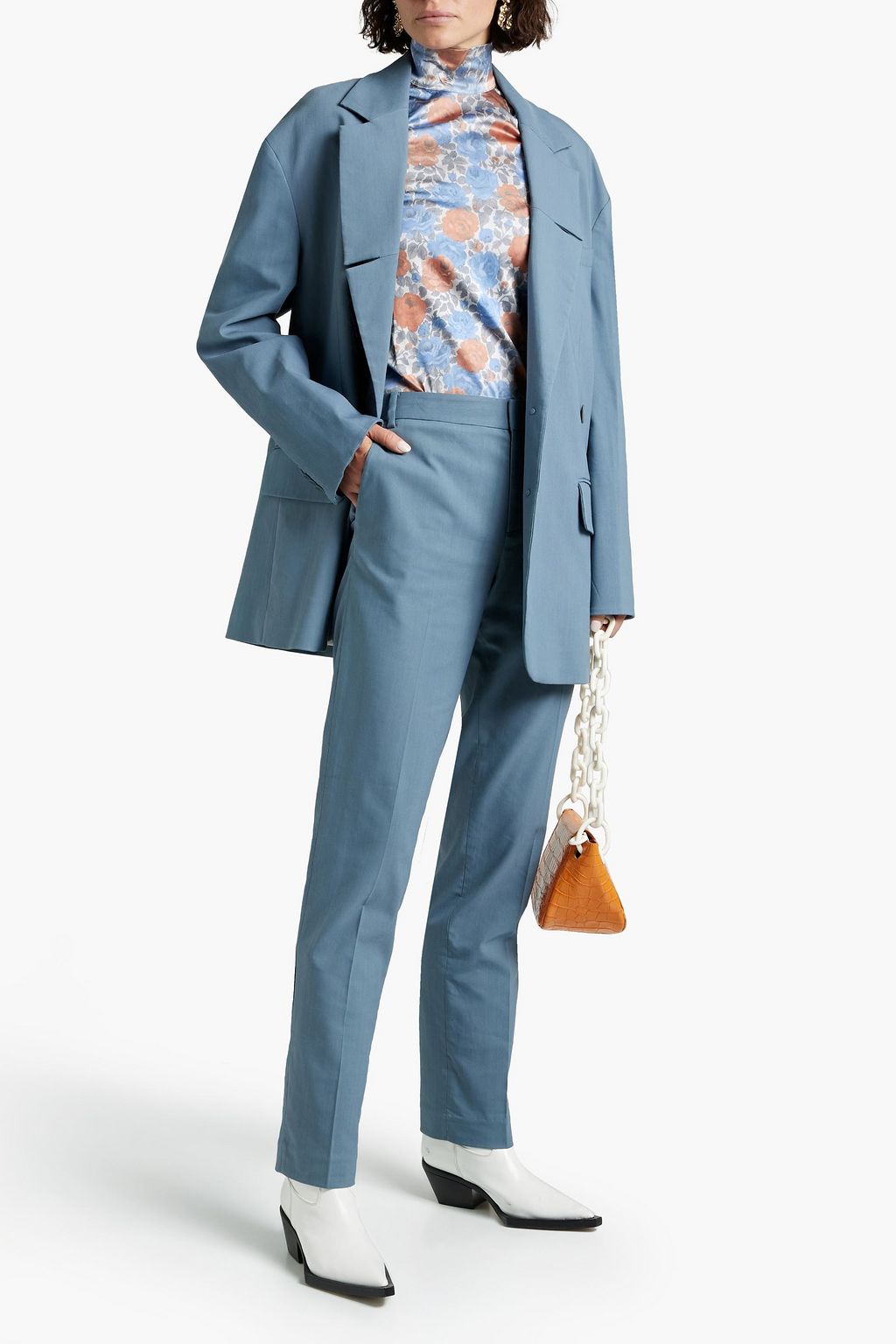 TIBI Twill straight-leg pants