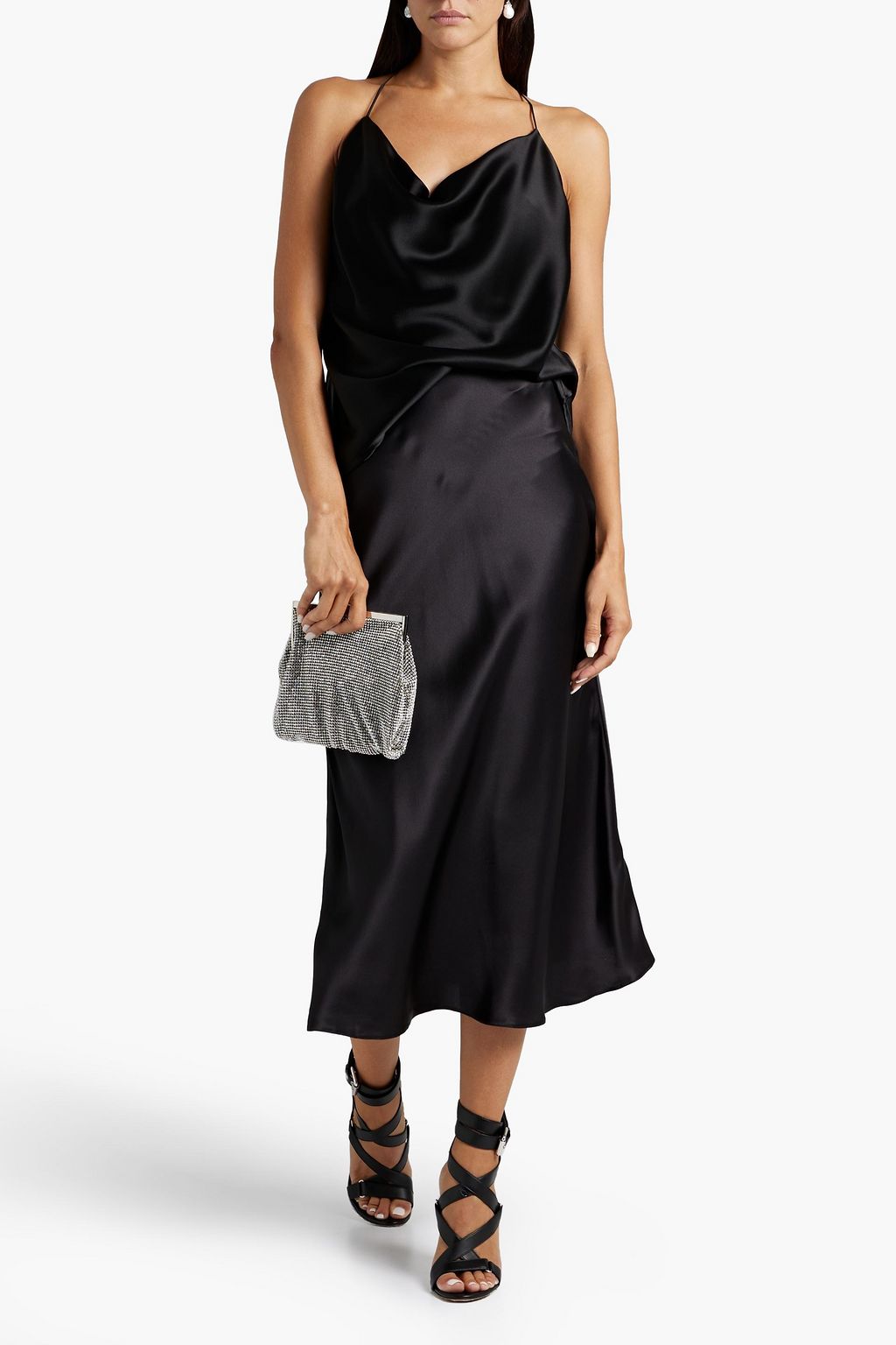 GALVAN  LONDON Whiteley draped satin camisole