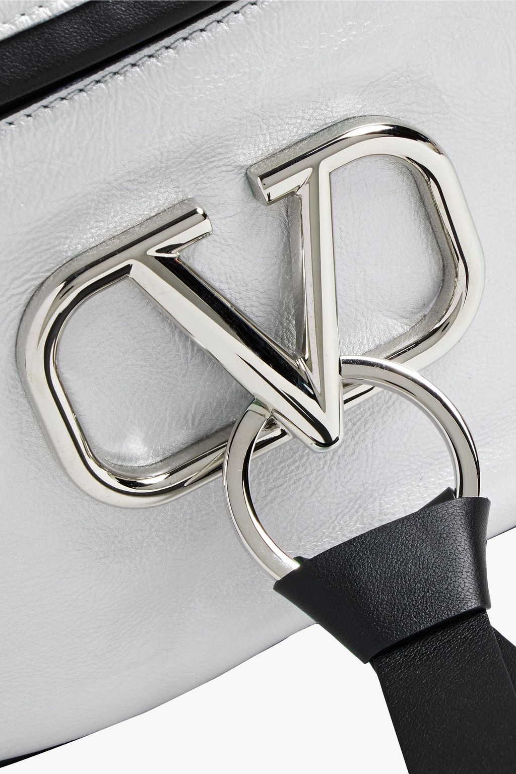 VALENTINO GARAVANI VRING metallic textured-leather belt bag
