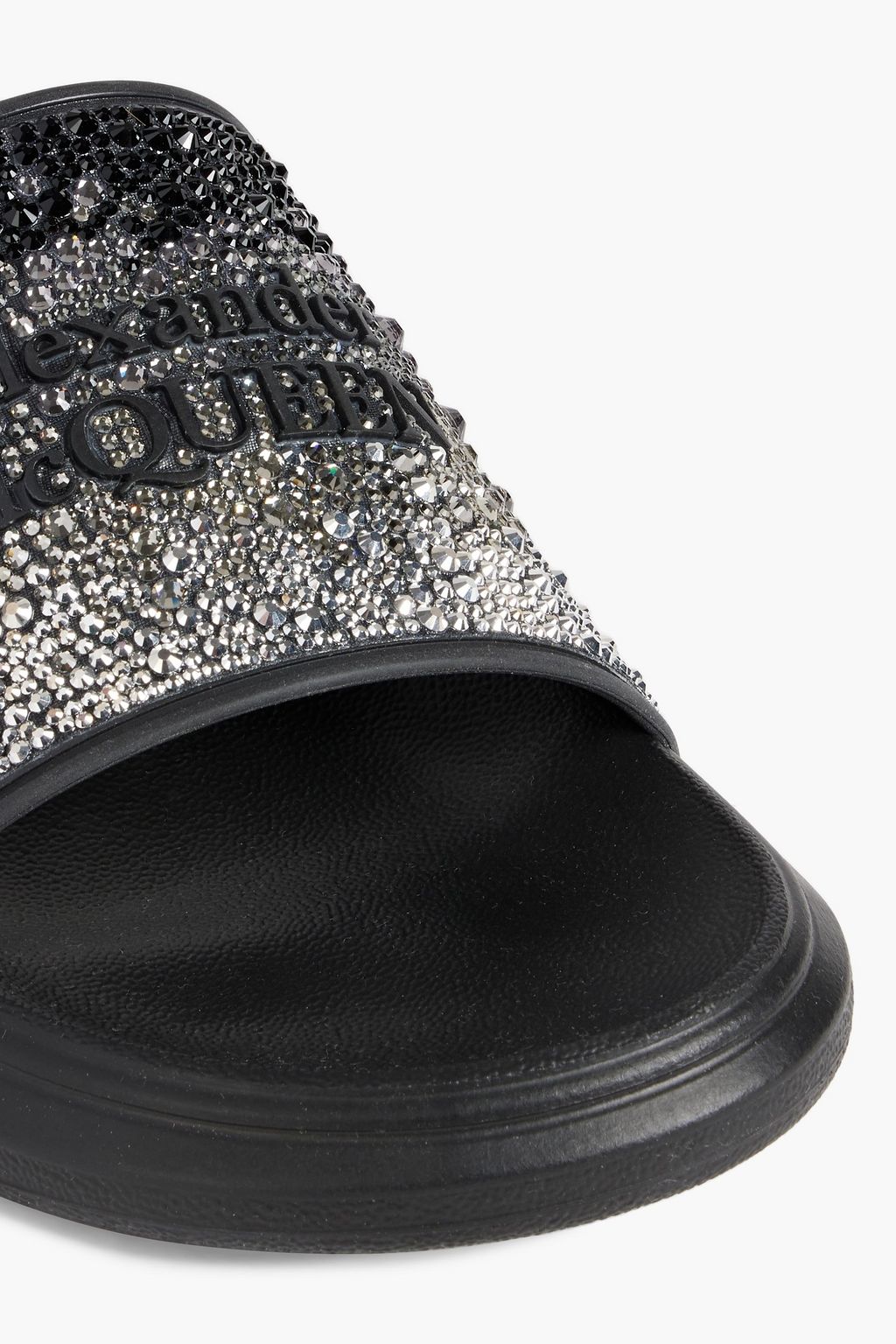 MCQUEEN Embellished dégradé rubber slides