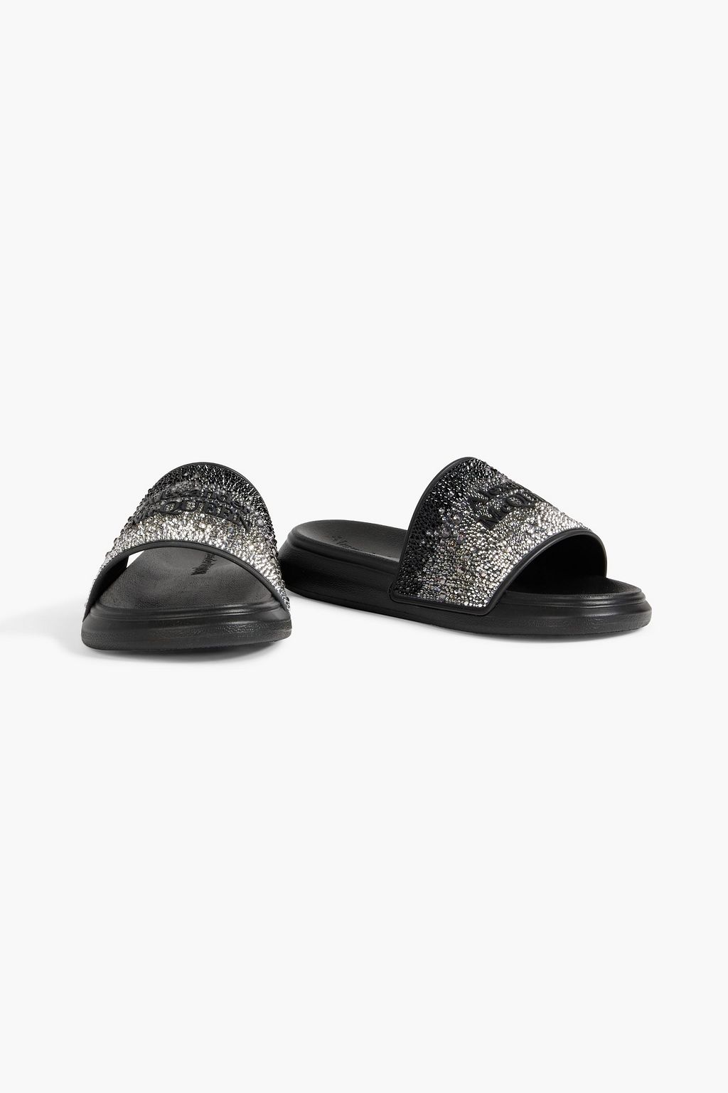 MCQUEEN Embellished dégradé rubber slides