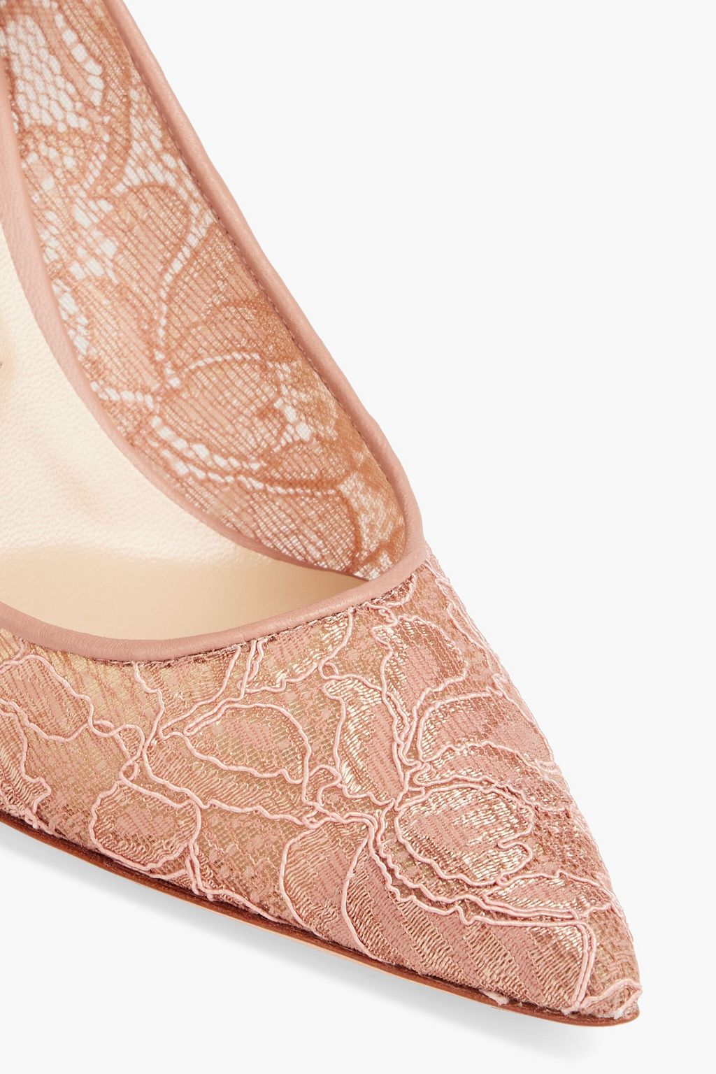 Jimmy Choo Gold Glitter Fabric Agnes Pumps