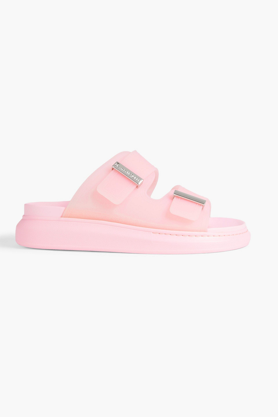 Buckled rubber sandals